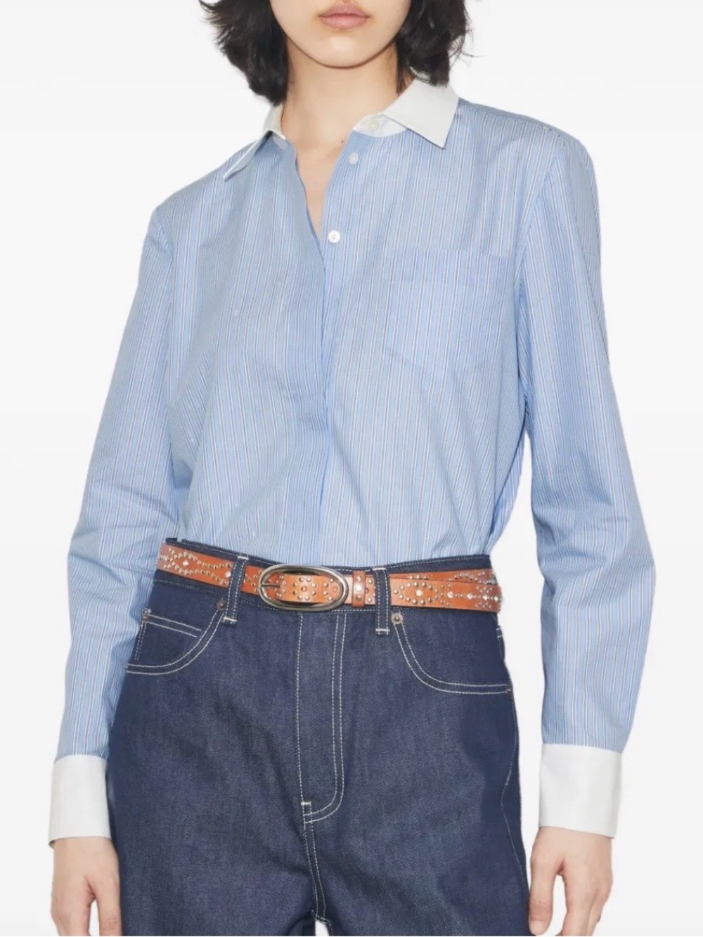 Tory Burch Striped Button-Down Shirt
